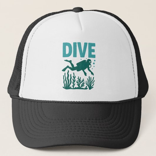 Scuba Diving Trucker Pet (Voorkant)