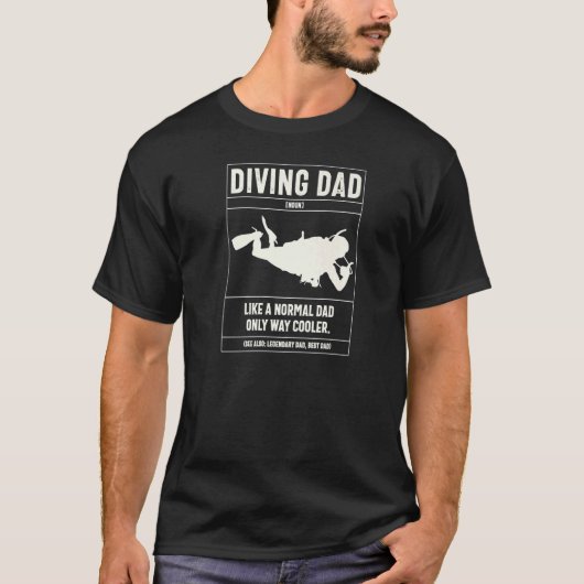 Scuba Diving Vader Definitie Net Als Een Gewone Va T-shirt (Voorkant)
