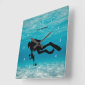 Scuba Diving Vierkante Klok (Hoek)