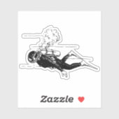 Scuba-duif Sticker (Vel)