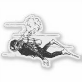 Scuba-duif Sticker (Voorkant)