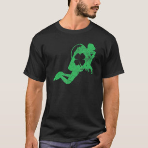 Scuba Duik Duiken Duiker St Patrick S Dag Shamrock T-shirt