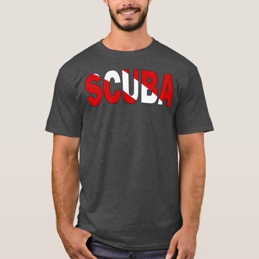 Scuba Duik Vlag T-shirt (Voorkant)