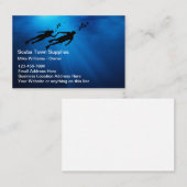Scuba-duikbenodigdheden en -klassen visitekaartje (Voorkant / Achterkant)