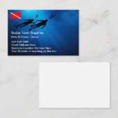 Scuba-duikbenodigdheden en Visitekaartje van klass (Voorkant / Achterkant)