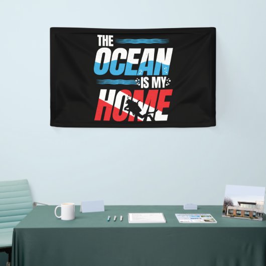 Scuba-duikcadeautjes - afduiken van vlag op scuba  spandoek (Beurs)