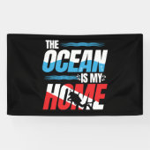 Scuba-duikcadeautjes - afduiken van vlag op scuba  spandoek (Horizontaal)