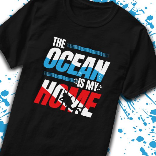 Scuba-duikcadeautjes - afduiken van vlag op scuba  t-shirt