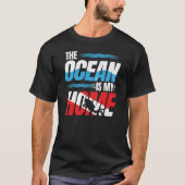 Scuba-duikcadeautjes - afduiken van vlag op scuba  t-shirt (Voorkant)