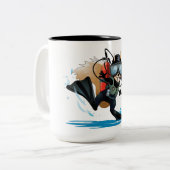 scuba-duikeekhoorn met twee tongen mok (Voorkant links)