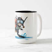 scuba-duikeekhoorn met twee tongen mok (Voorkant rechts)