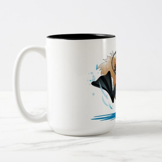 scuba-duikeekhoorn met twee tongen mok (Links)