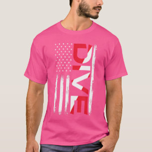 Scuba Duiken Duik Amerikaanse Vlag Duiker Duikvlag T-shirt