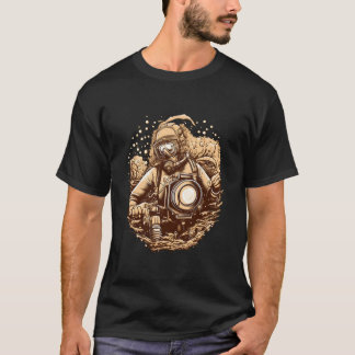 Scuba duiken duiker camera onderwater fotografie t-shirt