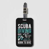 Scuba-duiken geboren om te duiken | Sport Bagagelabel (Voorkant (verticaal))