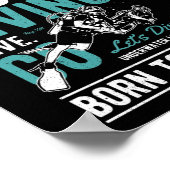 Scuba-duiken geboren om te duiken | Sport Poster (Hoek)