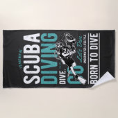 Scuba-duiken geboren om te duiken | Sport Strandlaken (Voorkant)