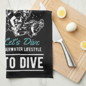 Scuba-duiken geboren om te duiken | Sport Theedoek (Quarter Fold)