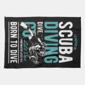 Scuba-duiken geboren om te duiken | Sport Theedoek (Horizontaal)