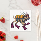 Scuba Duiken Hond Papier Servetten (Insitu)