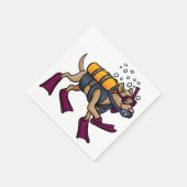 Scuba Duiken Hond Papier Servetten (Hoek)
