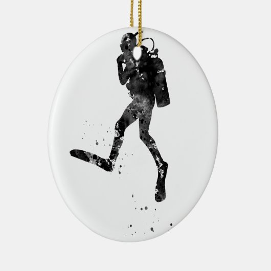 Scuba-duiken Keramisch Ornament (Rechts)