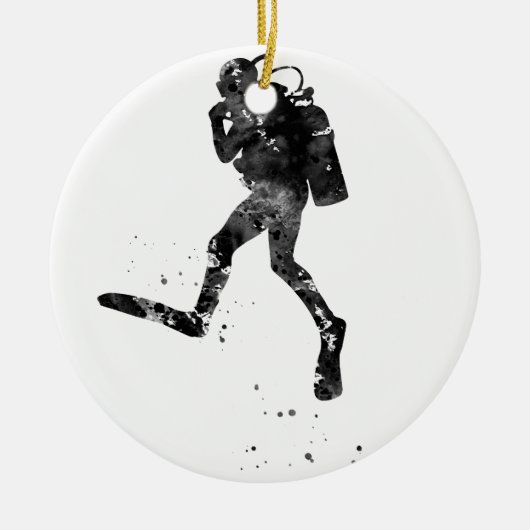 Scuba-duiken Keramisch Ornament (Voorkant)