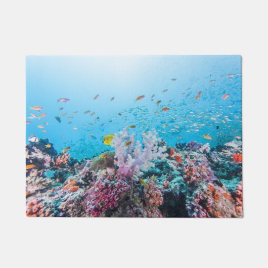 Scuba duiken met kleurrijk rif en koraal deurmat (Voorkant)