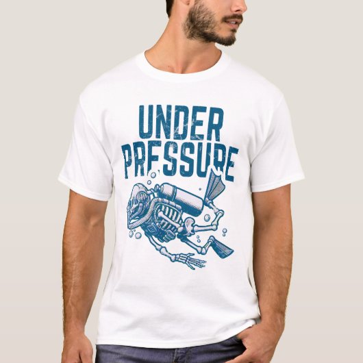 Scuba duiken onder druk t-shirt (Voorkant)