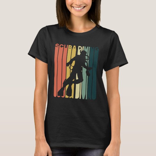 Scuba Duiken Retro Cute T-shirt (Voorkant)