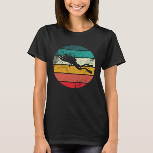  Scuba Duiken Retro Dive Diver 2 T-shirt (Voorkant)