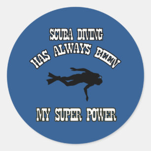 SCUBA DUIKEN sportieve design Ronde Sticker