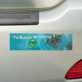 Scuba-duikende Bumpersticker (Op auto)