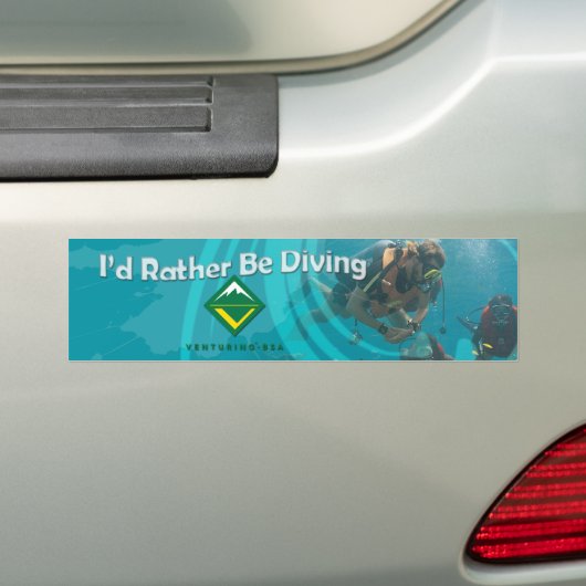 Scuba-duikende Bumpersticker (Op auto)