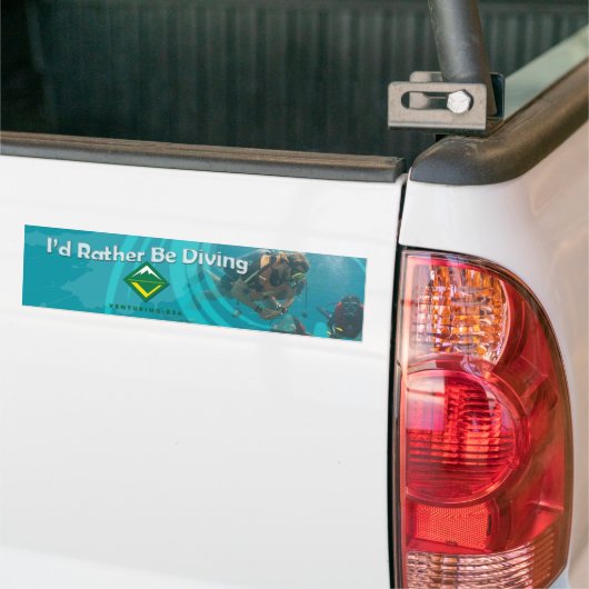 Scuba-duikende Bumpersticker (Op Truck)