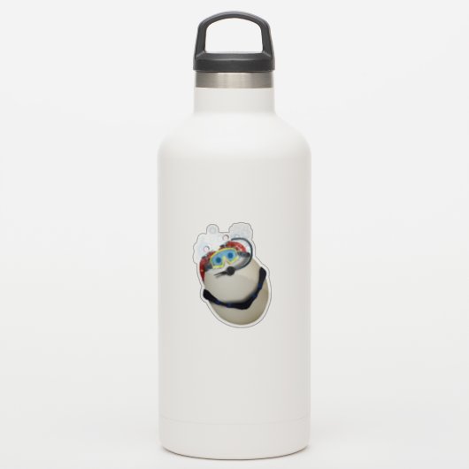 SCUBA-Duikende Ei Sticker (Waterfles)