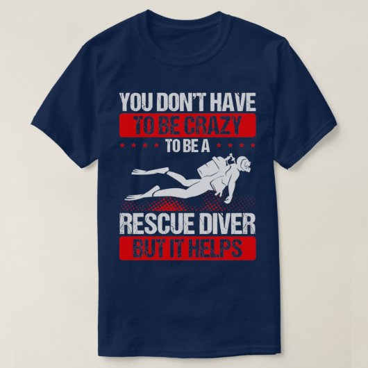 Scuba duikende Funny Rescue Diver Diving Rescue T-shirt (Design voorkant)