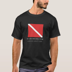 Scuba duikende Logo - Rood witte vlag T-shirt van 