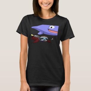 Scuba duikende norkelende sleuf lui getild duif t-shirt