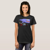 Scuba duikende norkelende sleuf lui getild duif t-shirt (Voorkant volledig)