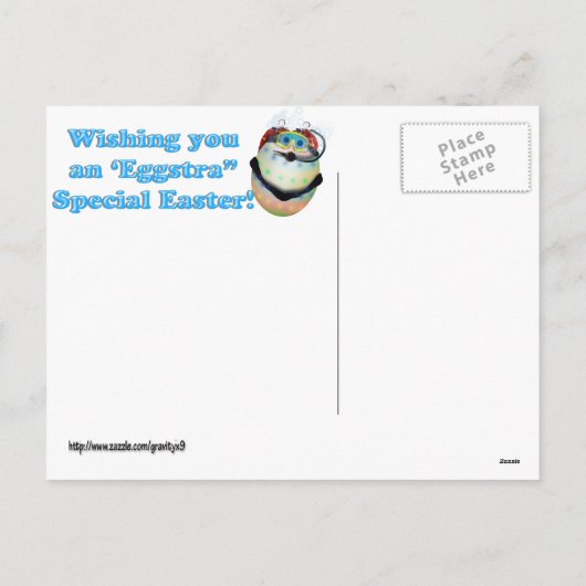 Scuba-duikende paaseieren feestdagenkaart (Achterkant)