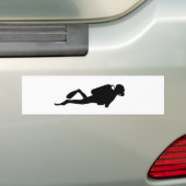 Scuba-duiker Bumpersticker (Op auto)