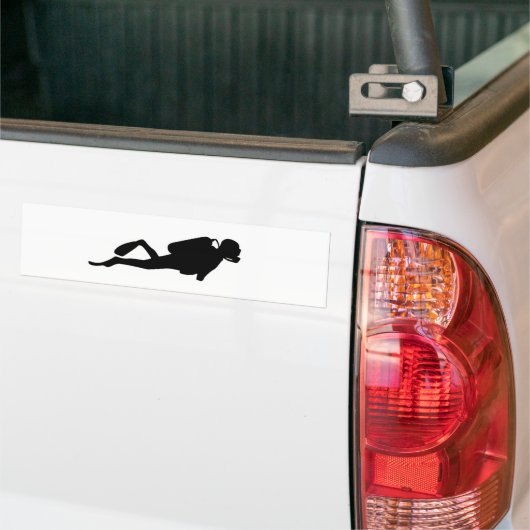 Scuba-duiker Bumpersticker (Op Truck)