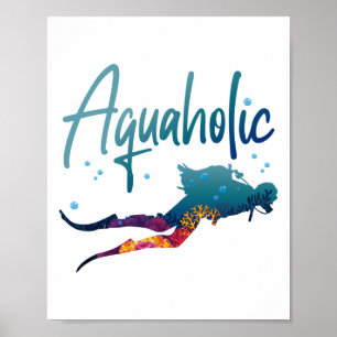 Scuba duiker die ik ken als een meisje poster