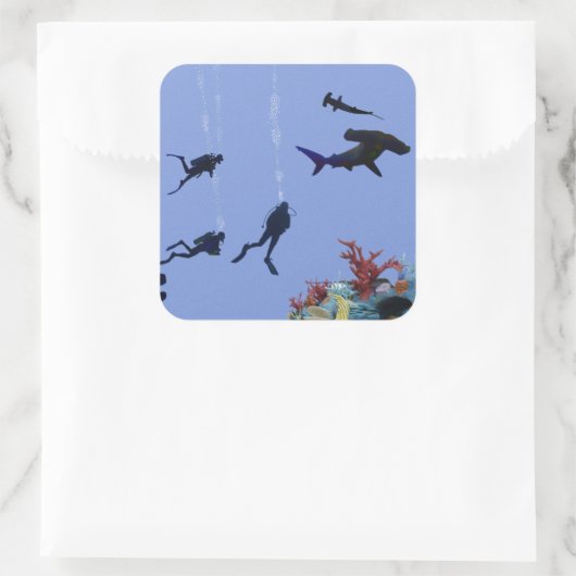 SCUBA duiker droom sticker (Tas)