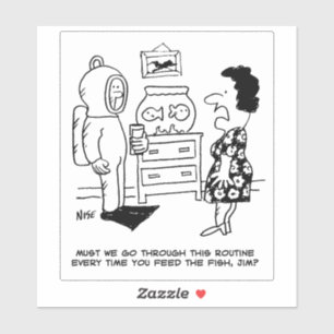 Scuba-duiker in duikvistuig zorgt voor tropische v sticker