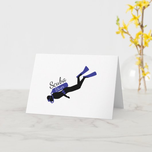 Scuba-duiker Kaart (Gele Bloem)