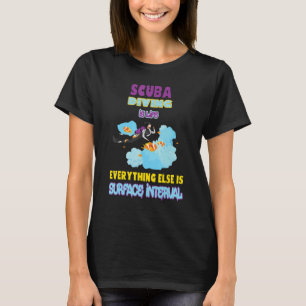 Scuba duiker onder vlag Geweldige zeeduiker T-shirt