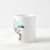 Scuba duiker onderwater met vis koffiemok (Center)