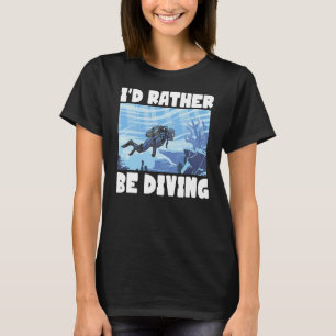 Scuba duiker onderwater oceaan ID in plaats van du T-shirt